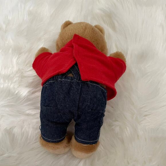 Vintage Shoneys Restaurant Bear Plush toy 10” Stuffed Animal Mascot Red Shirt - Picture 3 of 12
